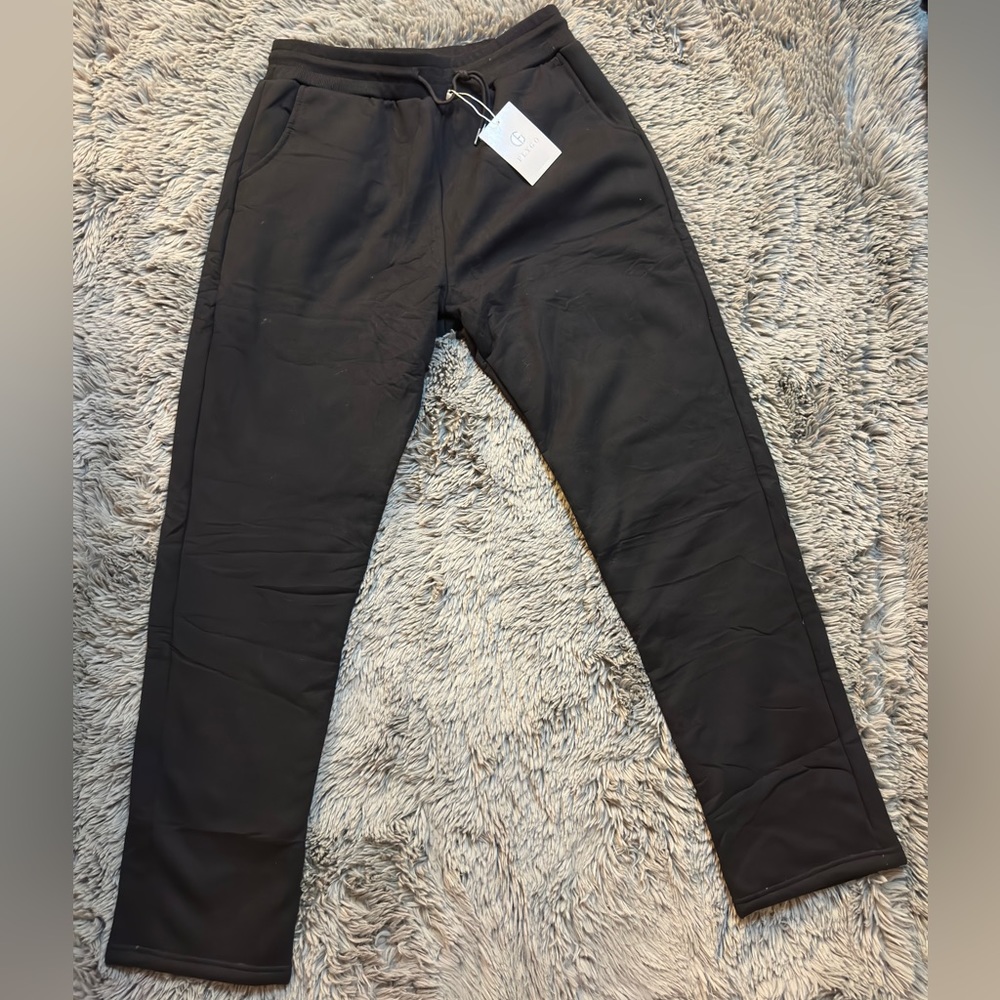 Flygo Men’s  Warm Fleece Joggers Pants Sherpa Lined Sweatpants NWT